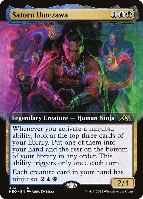 Satoru Umezawa (493) [Kamigawa: Neon Dynasty] [Extended Art]