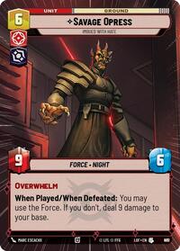 Savage Opress - Imbued With Hate (Hyperspace Foil) (877) [Legends of the Force]