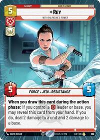 Rey - With Palpatine's Power (Hyperspace Foil) (888) [Legends of the Force]