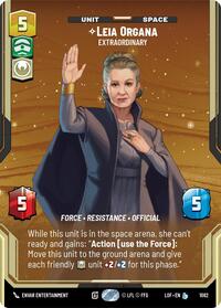 Leia Organa - Extraordinary (Prestige Foil) (1082) [Legends of the Force]