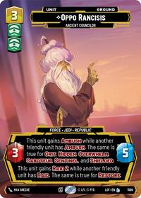 Oppo Rancisis - Ancient Councilor (Prestige Foil) (1099) [Legends of the Force]