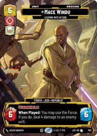 Mace Windu - Leaping into Action (Prestige Foil) (1102) [Legends of the Force]