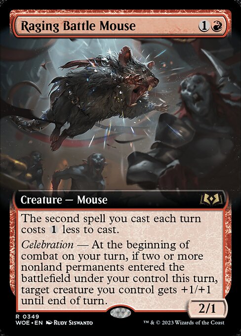 Raging Battle Mouse (349) [Wilds of Eldraine] [Extended Art]