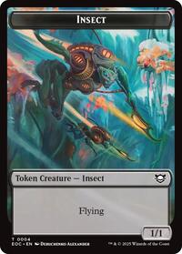 Insect // Elemental (0008) Double-Sided Token (4 // 8) [Edge of Eternities Commander]