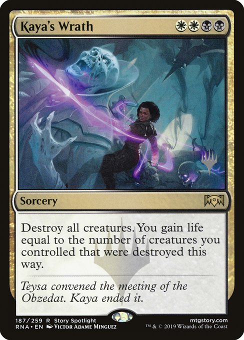 Kaya's Wrath (187p) [Ravnica Allegiance Promos]