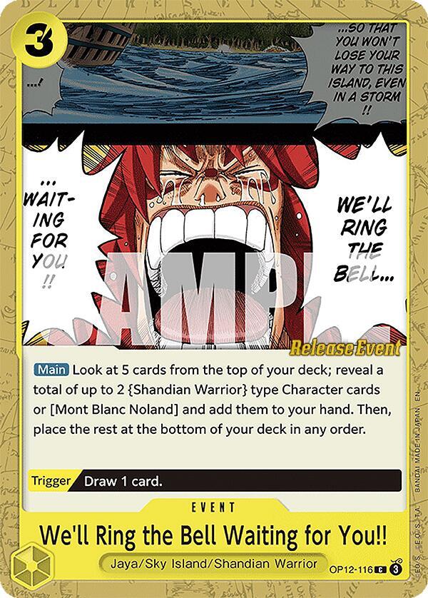 We'll Ring the Bell Waiting for You!! (OP12-116) [Legacy of the Master Release Event Cards]