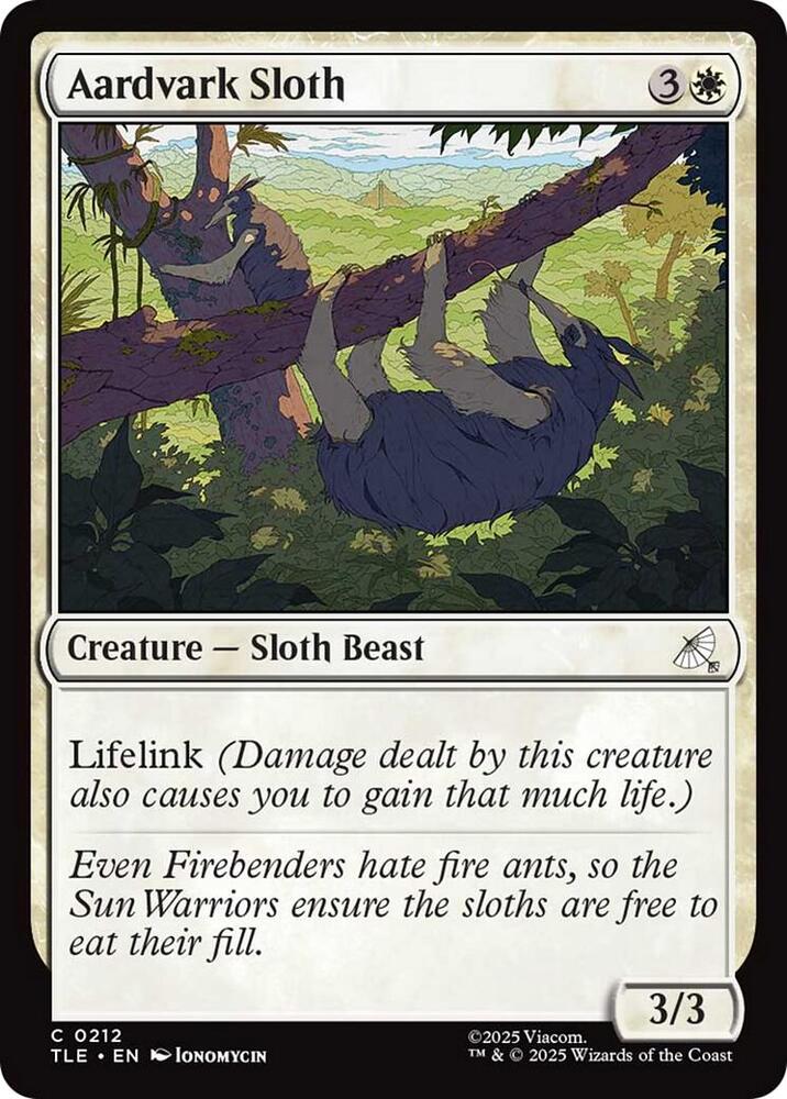 Aardvark Sloth (212) [Avatar: The Last Airbender: Eternal-Legal]