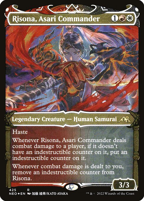 Risona, Asari Commander (425) [Kamigawa: Neon Dynasty] [Showcase]