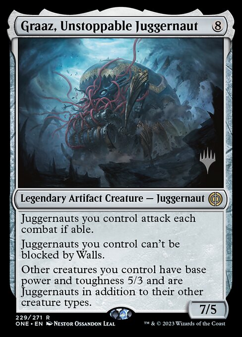 Graaz, Unstoppable Juggernaut (229p) [Phyrexia: All Will Be One Promos]