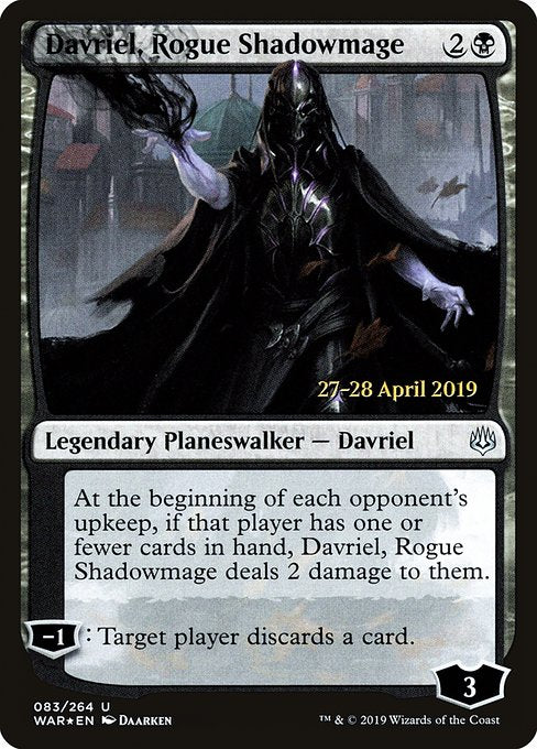 Davriel, Rogue Shadowmage (83s) [War of the Spark Promos]