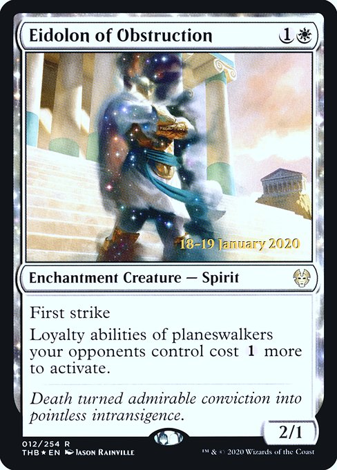 Eidolon of Obstruction (12s) [Theros Beyond Death Promos]