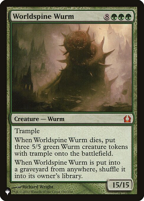 Worldspine Wurm (RTR-140) [The List]