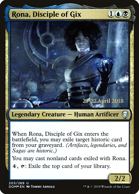 Rona, Disciple of Gix (203s) [Dominaria Promos]