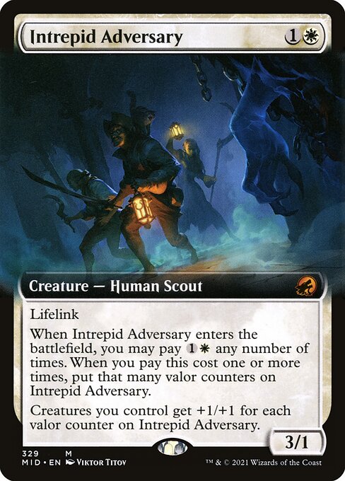 Intrepid Adversary (329) [Innistrad: Midnight Hunt] [Extended Art]