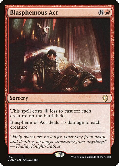 Blasphemous Act (143) [Crimson Vow Commander]