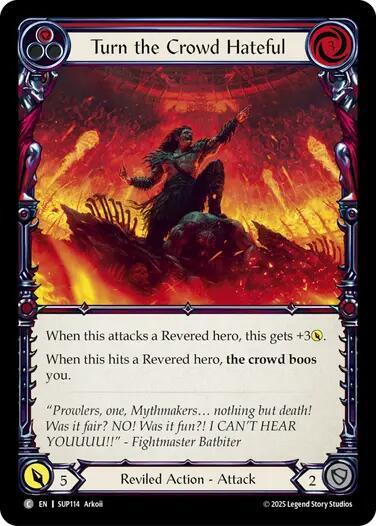 Turn the Crowd Hateful (Red) (SUP114) [Super Slam]
