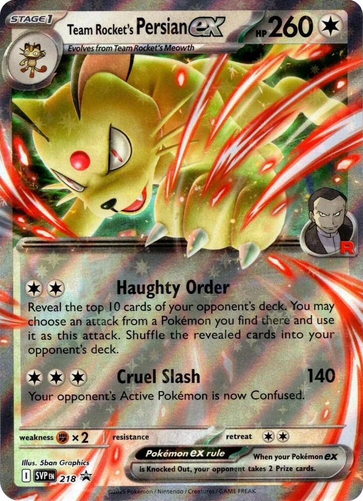 Team Rocket's Persian ex - 218 [SV Scarlet and Violet Promo Cards]