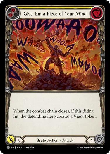 Give 'Em a Piece of Your Mind (Yellow) (SUP153) [Super Slam]