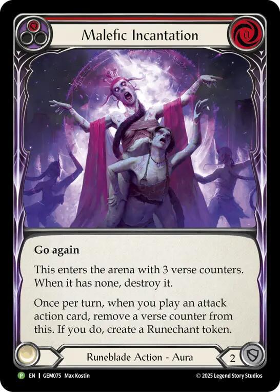 Malefic Incantation (GEM075) [GEM Pack 3]