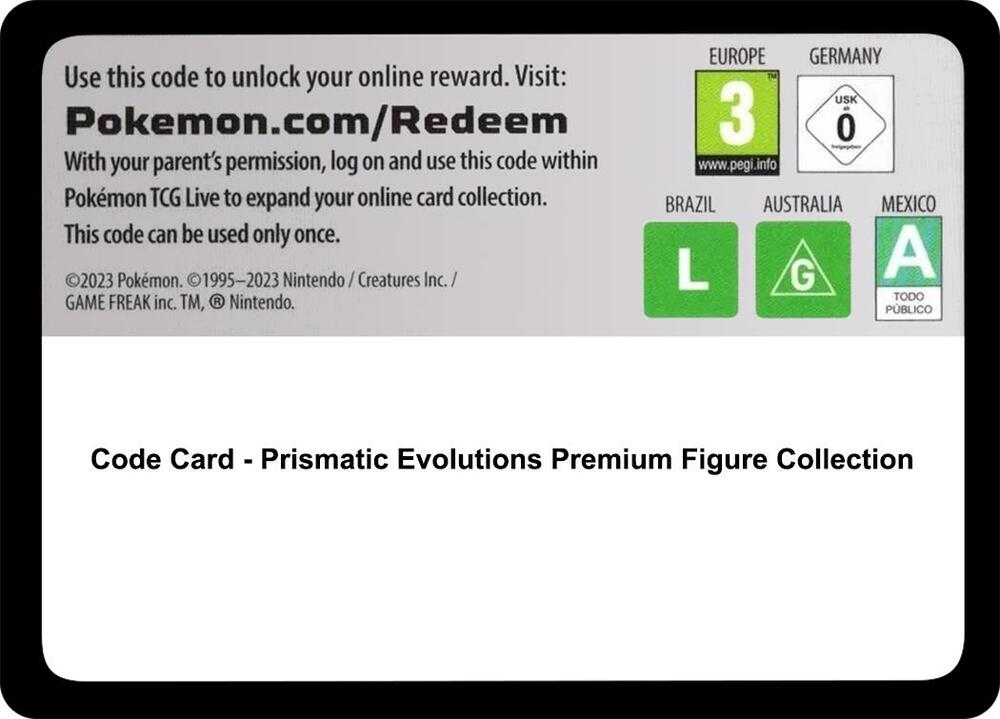 Code Card - Prismatic Evolutions Premium Figure Collection [Miscellaneous Cards and Products]
