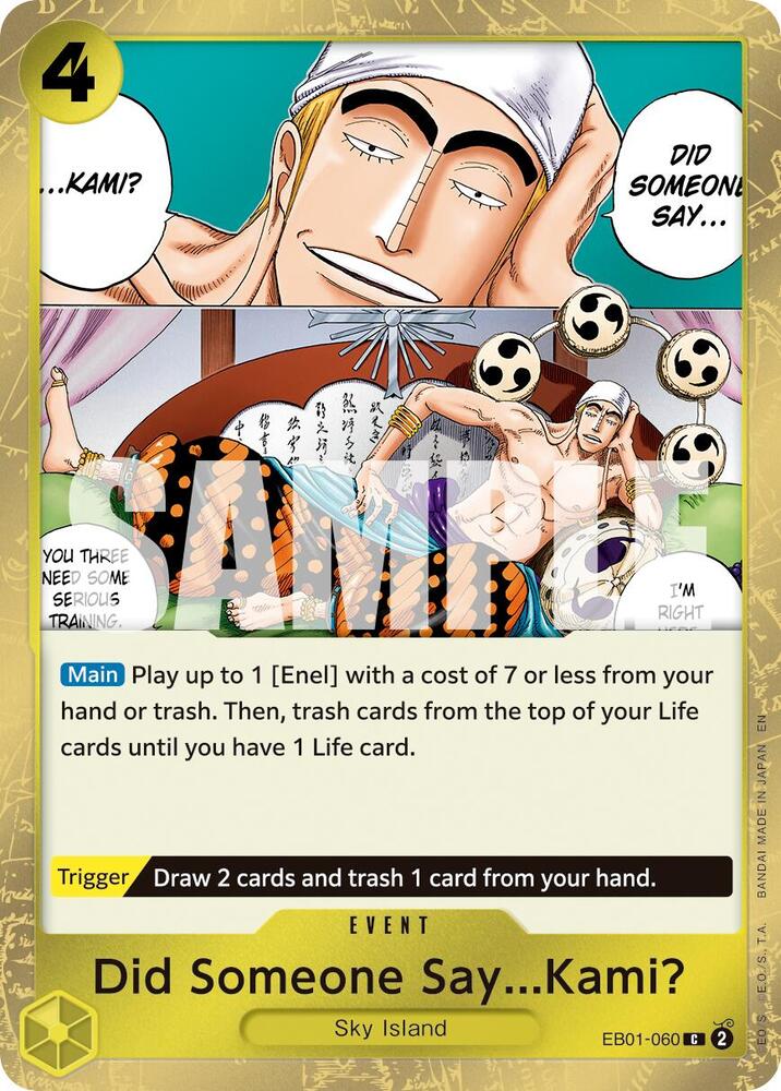 Did Someone Say...Kami? (Pirate Foil) (EB01-060) [Premium Booster -The Best- Vol. 2]