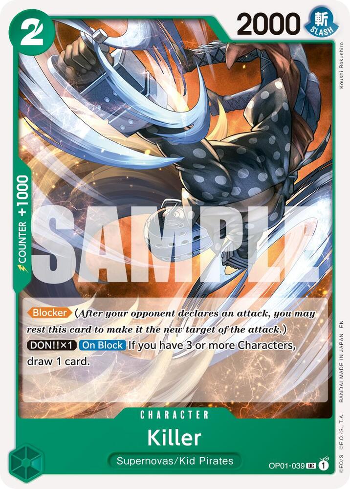 Killer (Reprint) (OP01-039) [Premium Booster -The Best- Vol. 2]