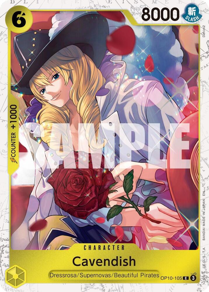 Cavendish - OP10-105 (Pirate Foil) [Premium Booster -The Best- Vol. 2]