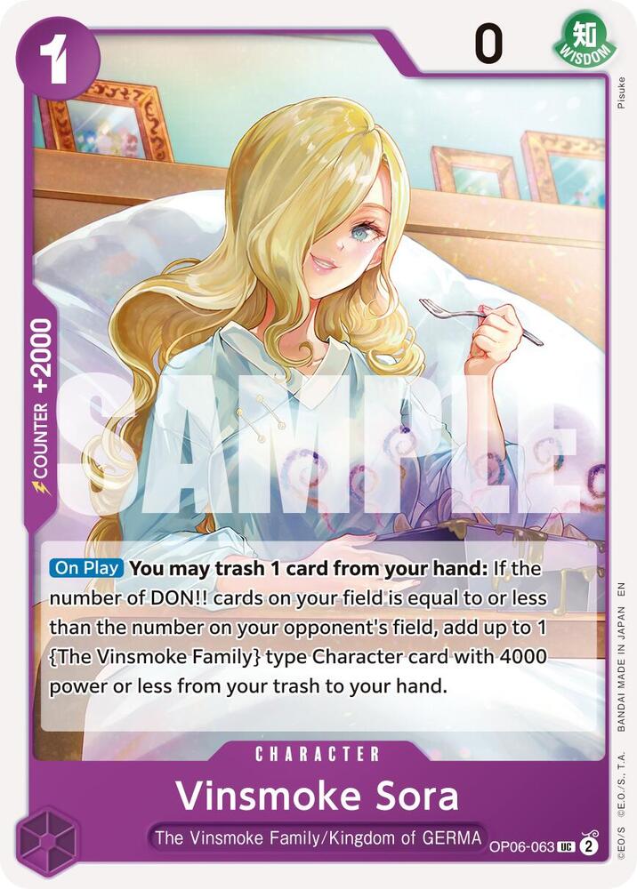 Vinsmoke Sora (Reprint) (OP06-063) [Premium Booster -The Best- Vol. 2]