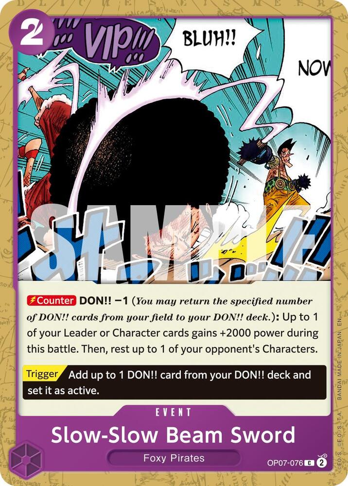Slow-Slow Beam Sword (Reprint) (OP07-076) [Premium Booster -The Best- Vol. 2]
