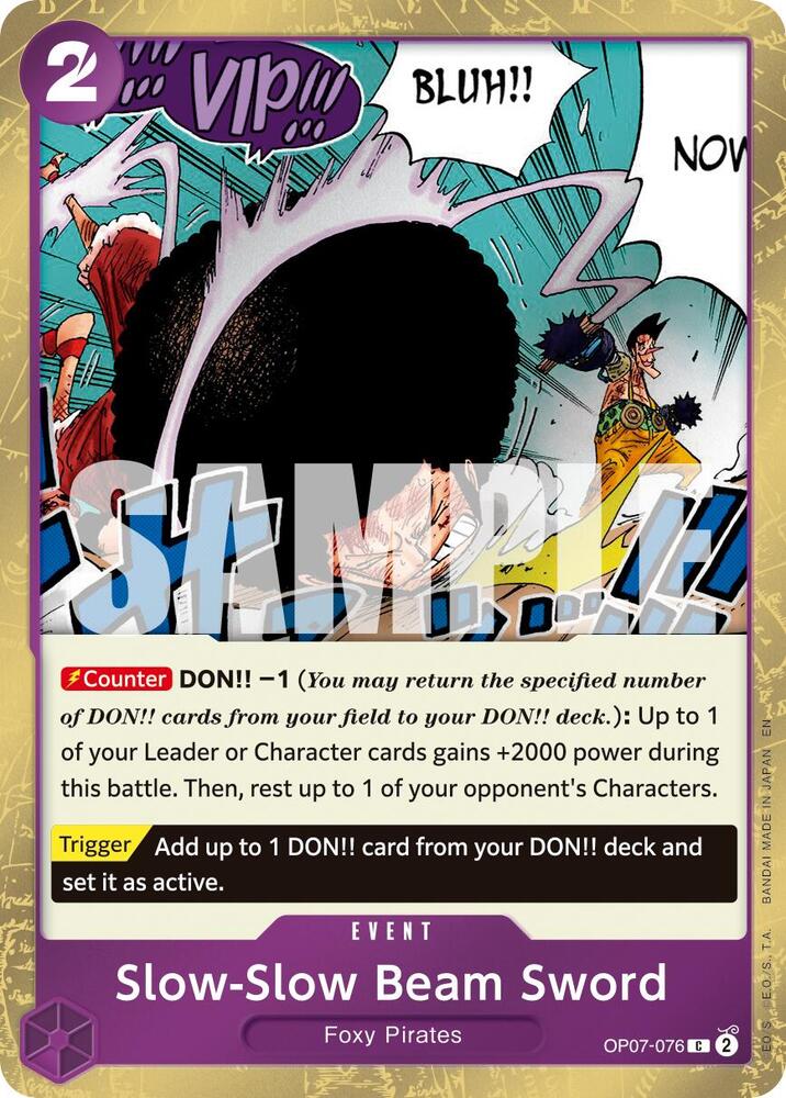 Slow-Slow Beam Sword (Pirate Foil) (OP07-076) [Premium Booster -The Best- Vol. 2]