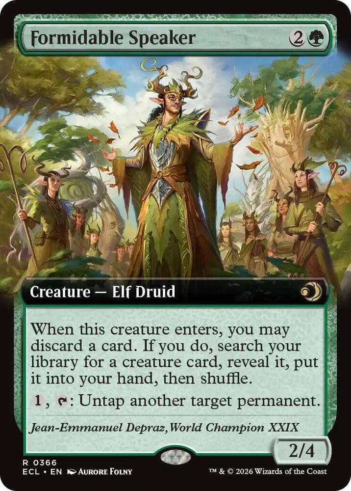 Formidable Speaker (Extended Art) (366) [Lorwyn Eclipsed]