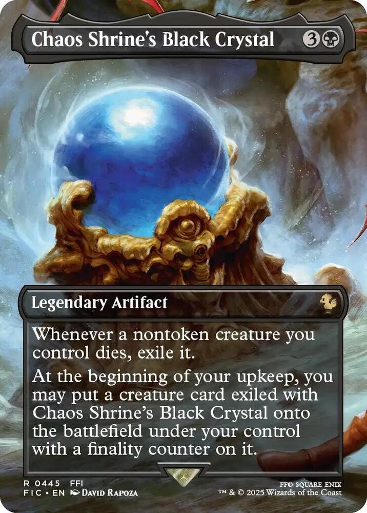 Chaos Shrine's Black Crystal (Borderless) (445) [Final Fantasy Commander]