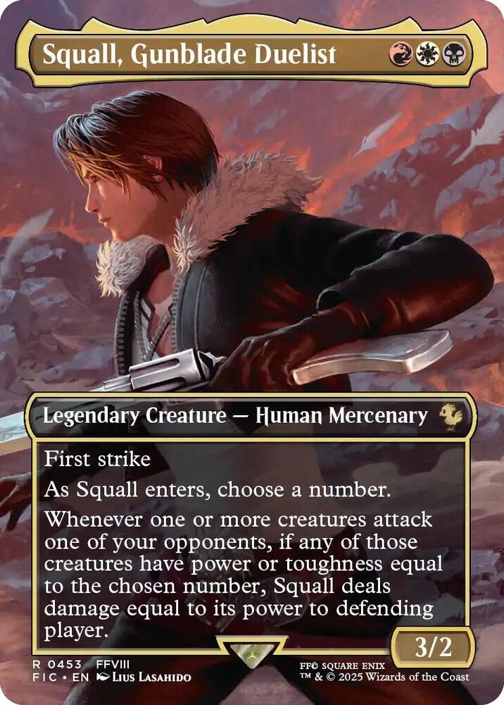 Squall, Gunblade Duelist (Borderless) (453) [Final Fantasy Commander]