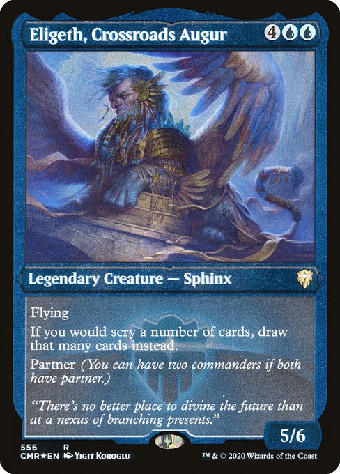 Eligeth, Crossroads Augur (556) [Commander Legends] [Etched]