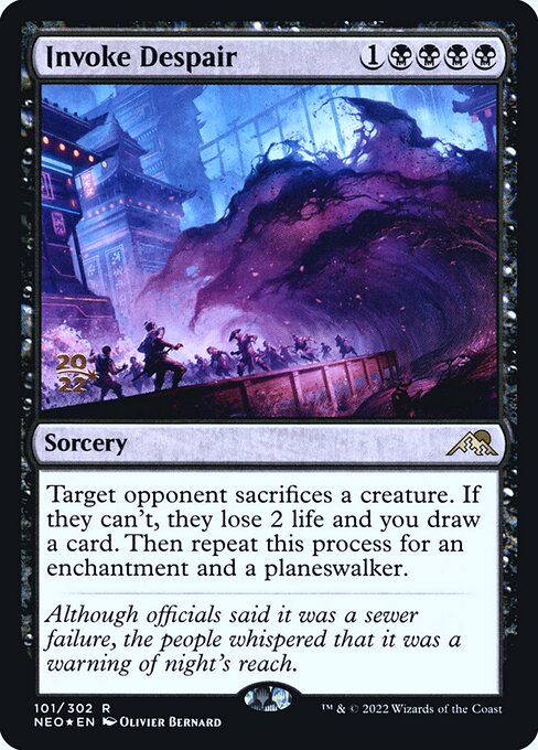 Invoke Despair (101s) [Kamigawa: Neon Dynasty Promos]