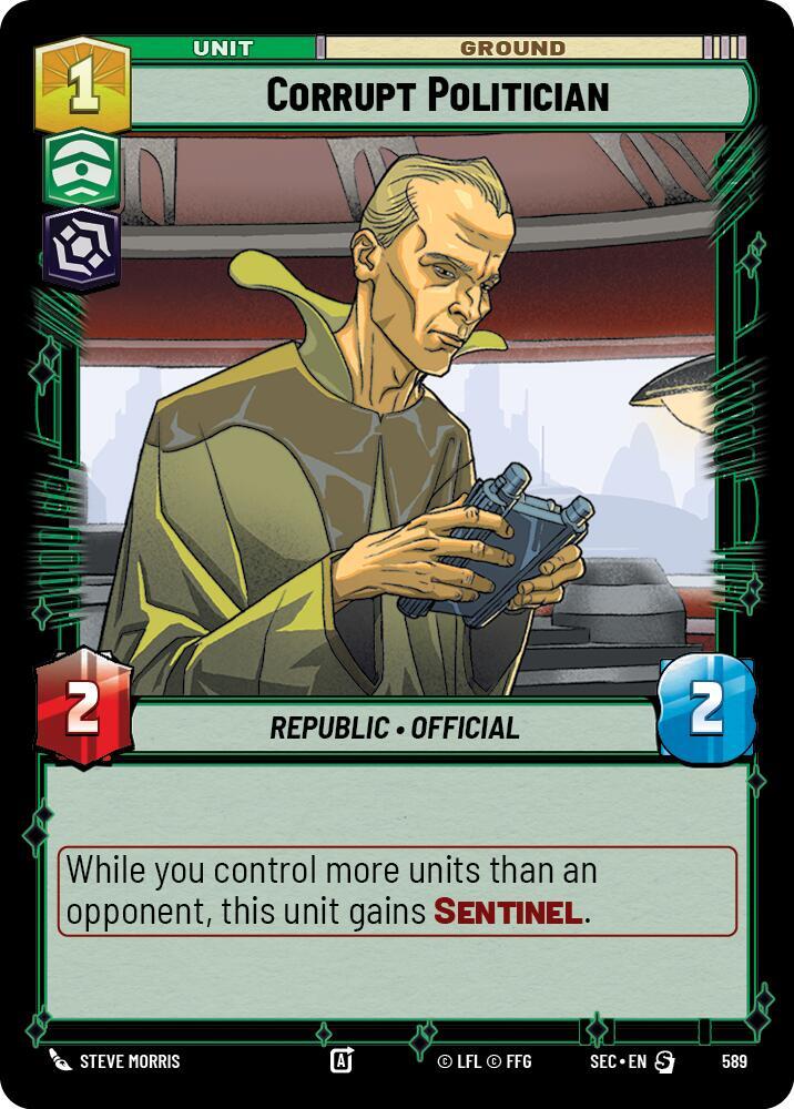 Corrupt Politician (Foil) (589) [Secrets of Power]