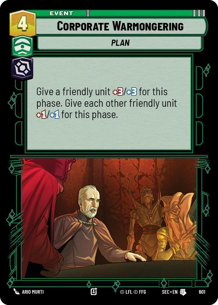 Corporate Warmongering (Foil) (601) [Secrets of Power]