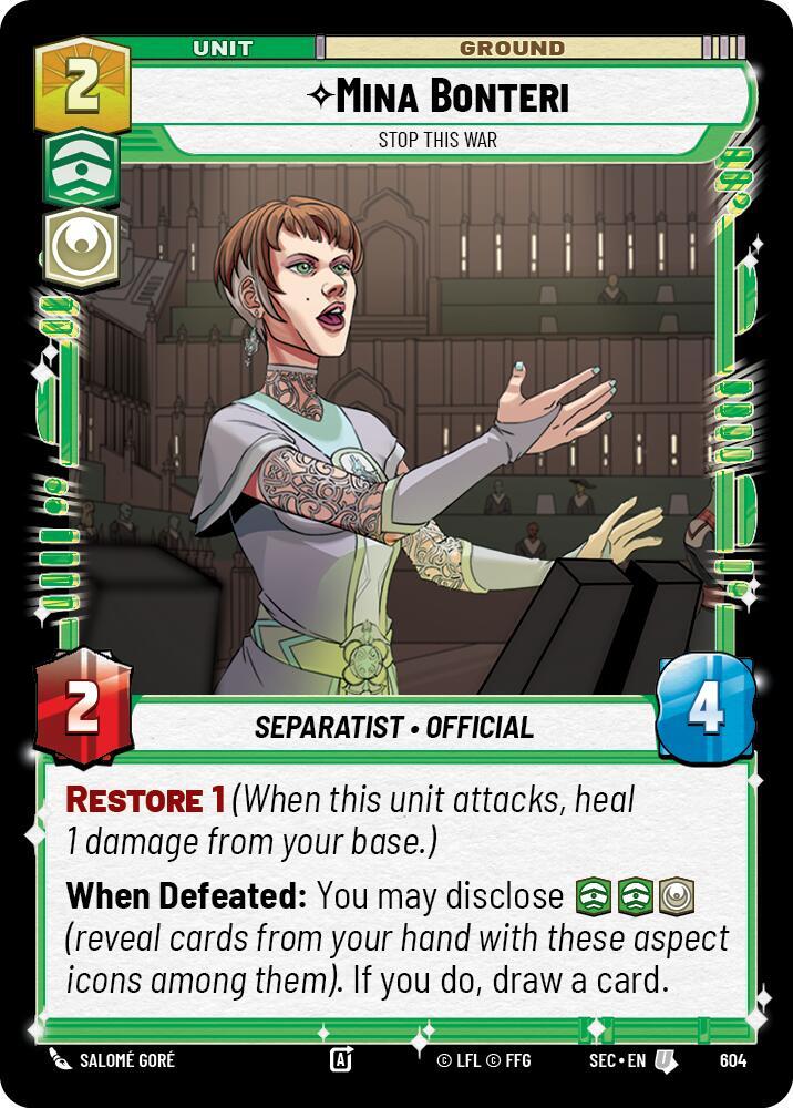 Mina Bonteri - Stop This War (Foil) (604) [Secrets of Power]