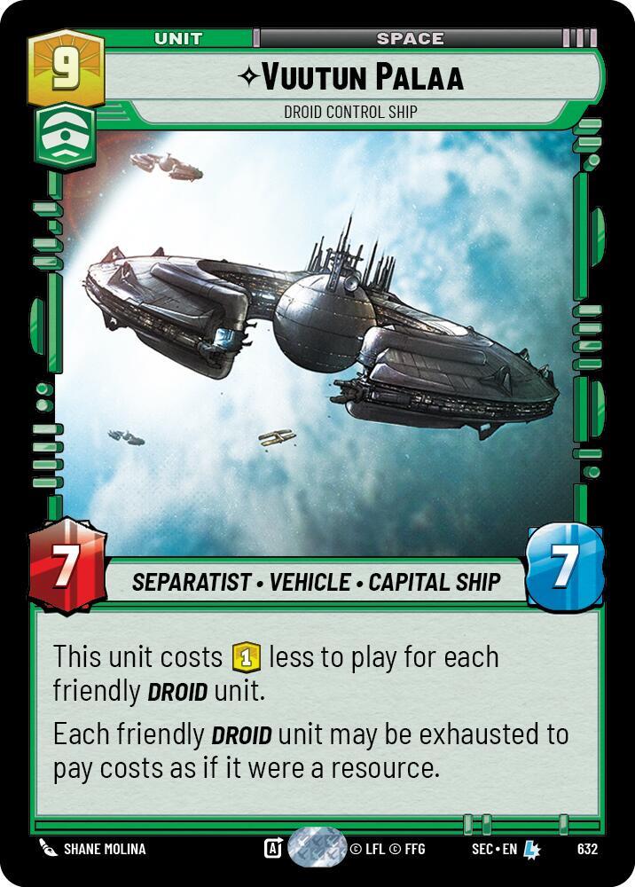 Vuutun Palaa - Droid Control Ship (Foil) (632) [Secrets of Power]