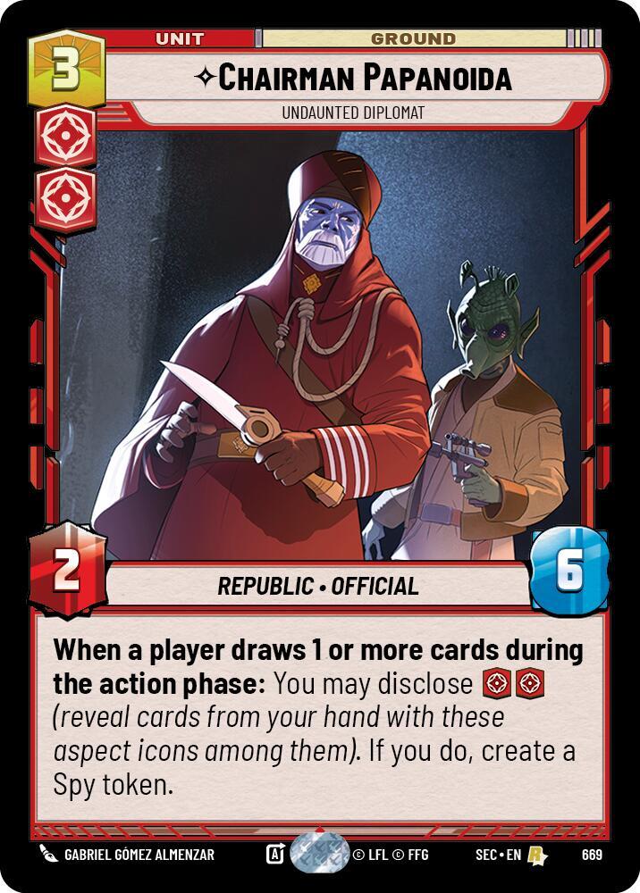 Chairman Papanoida - Undaunted Diplomat (Foil) (669) [Secrets of Power]