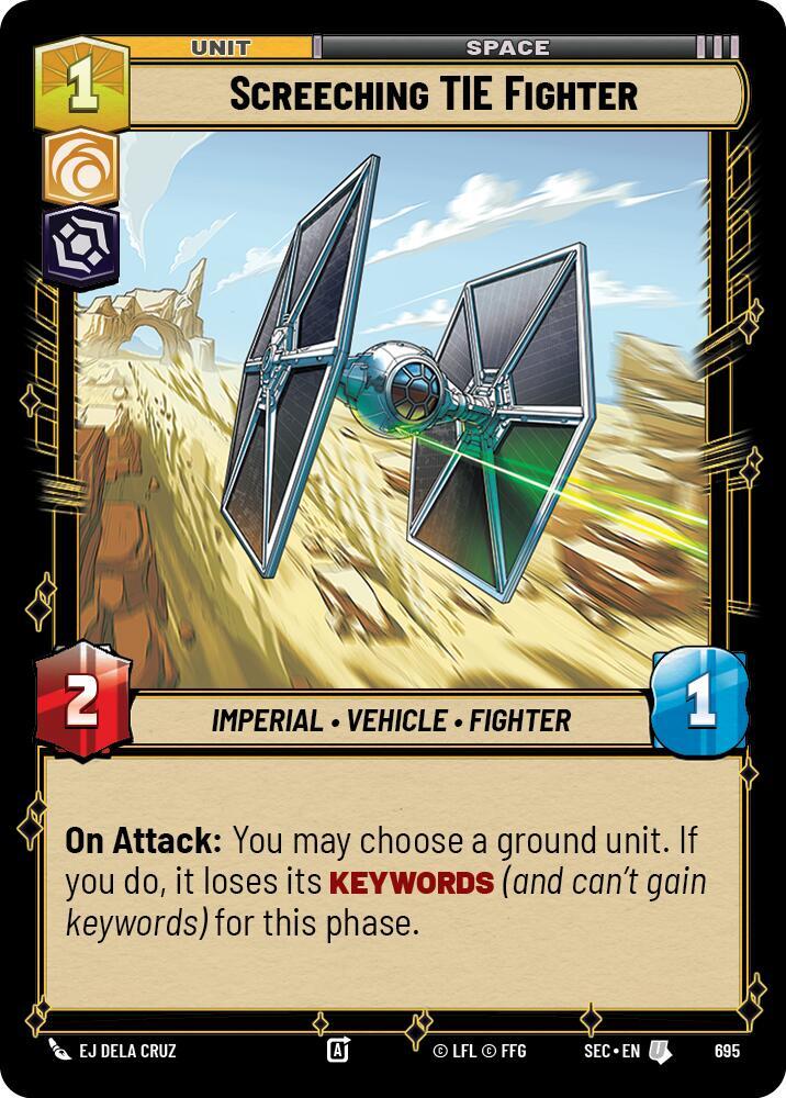 Screeching TIE Fighter (Foil) (695) [Secrets of Power]