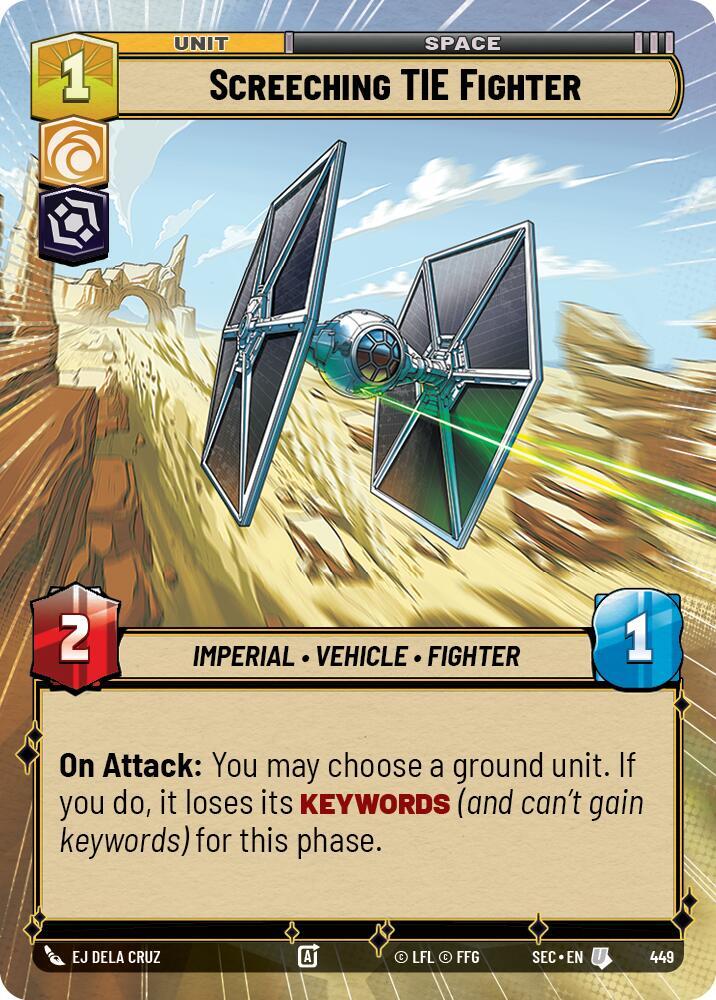 Screeching TIE Fighter (Hyperspace) (449) [Secrets of Power]