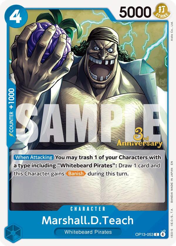 Marshall.D.Teach (OP13-053) [Carrying On His Will: 3rd Anniversary Tournament Cards]