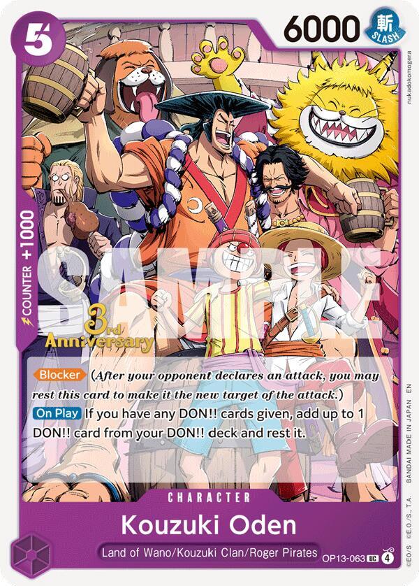 Kouzuki Oden (OP13-063) [Carrying On His Will: 3rd Anniversary Tournament Cards]