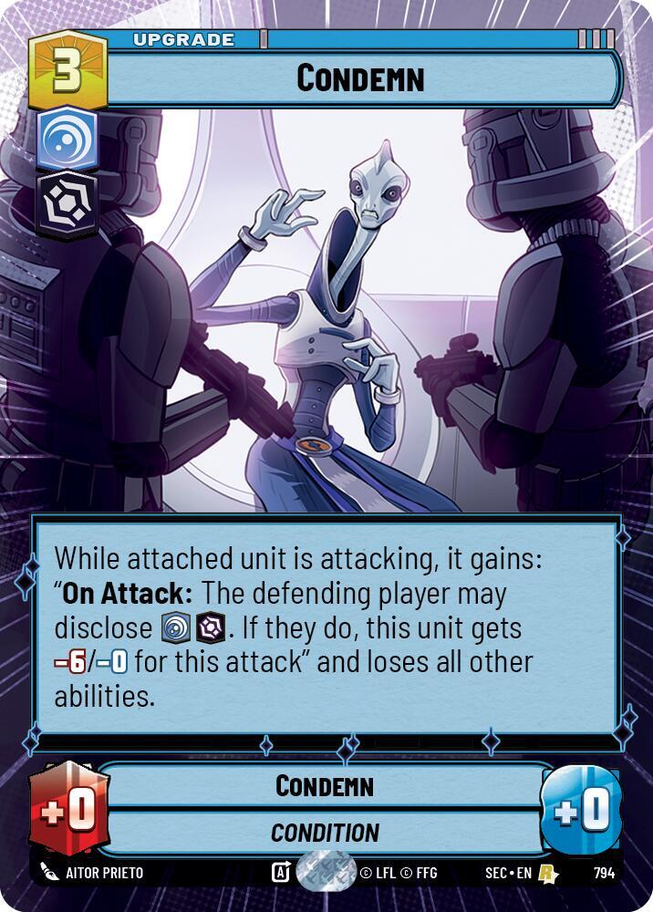Condemn (Hyperspace Foil) (794) [Secrets of Power]