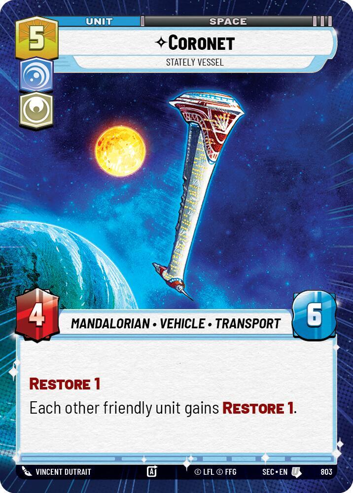 Coronet - Stately Vessel (Hyperspace Foil) (803) [Secrets of Power]