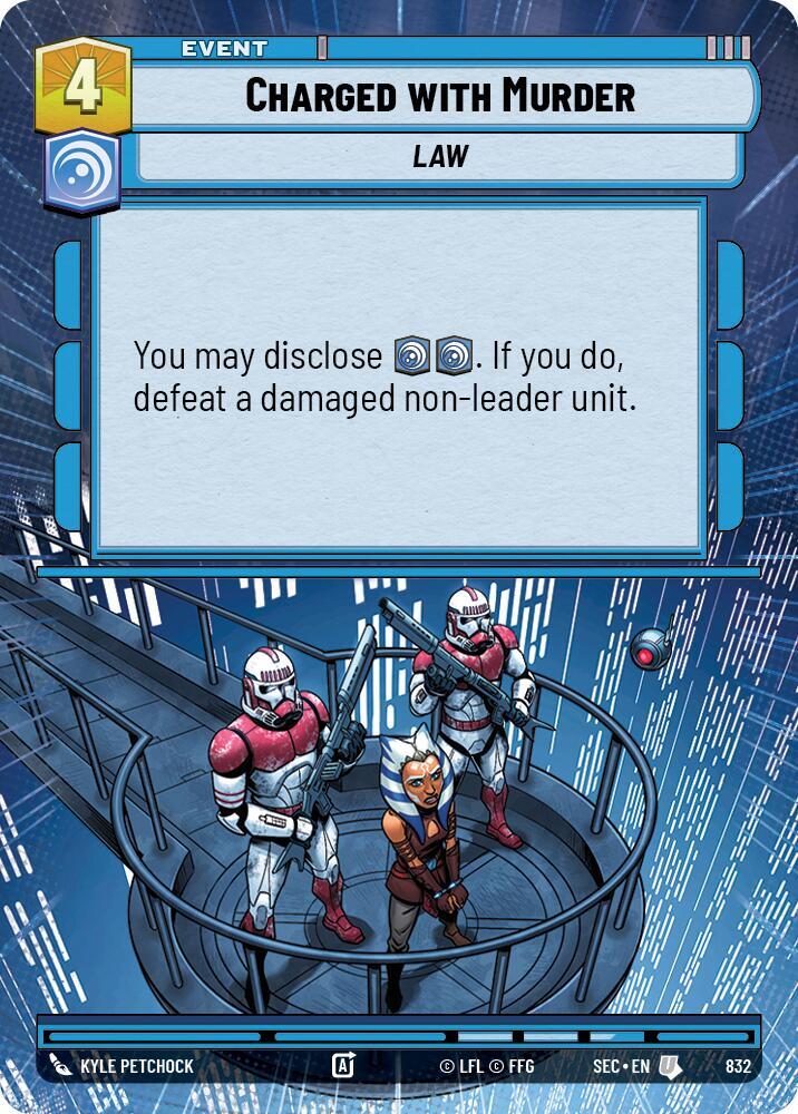 Charged with Murder (Hyperspace Foil) (832) [Secrets of Power]