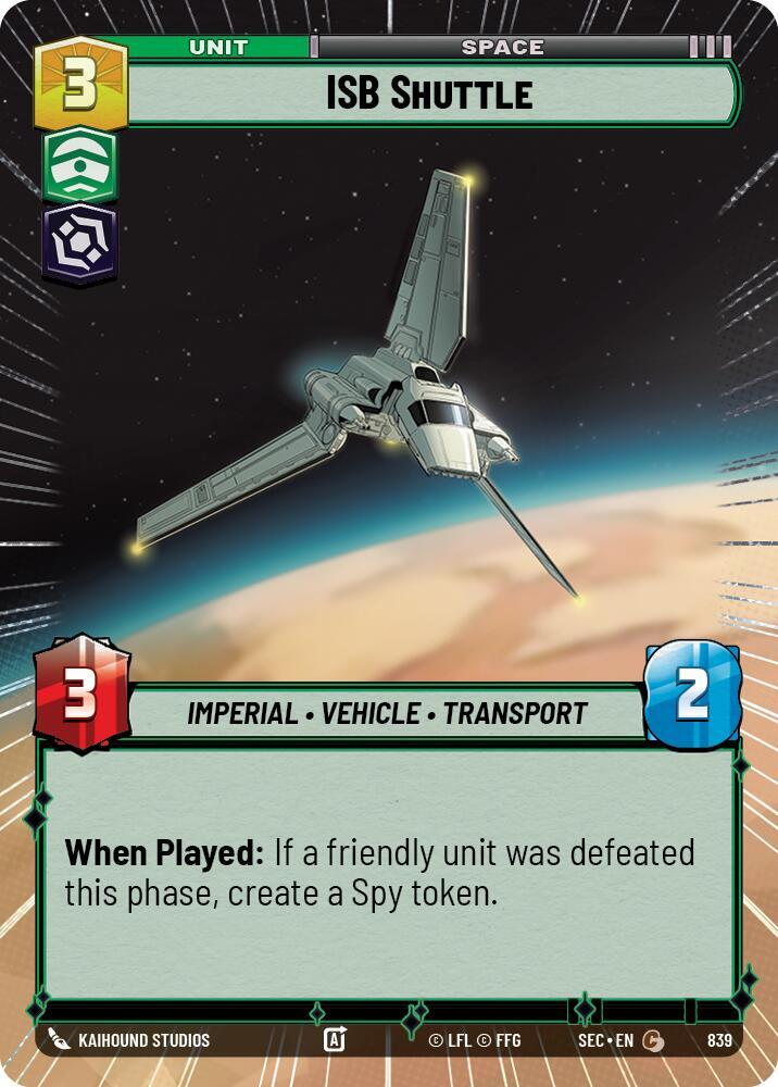 ISB Shuttle (Hyperspace Foil) (839) [Secrets of Power]
