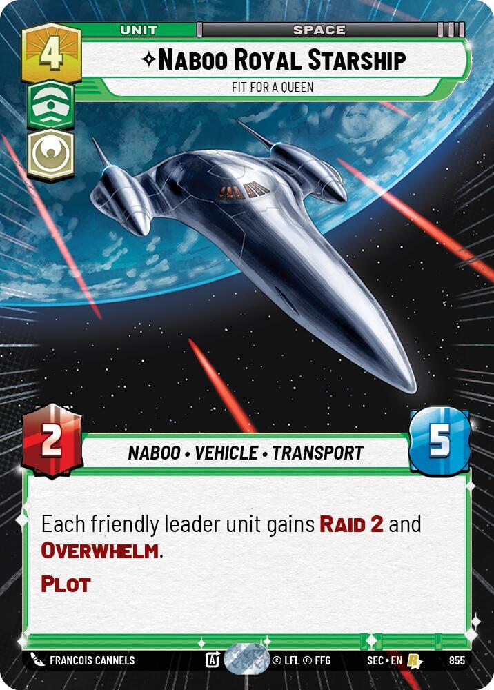 Naboo Royal Starship - Fit For A Queen (Hyperspace Foil) (855) [Secrets of Power]