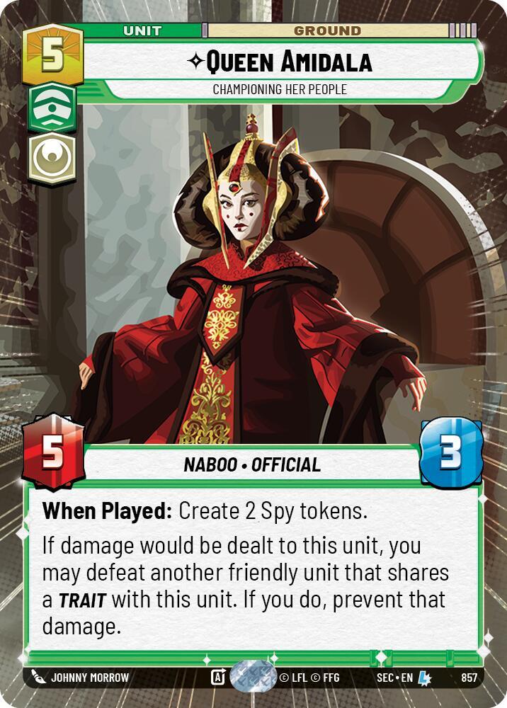Queen Amidala - Championing Her People (Hyperspace Foil) (857) [Secrets of Power]